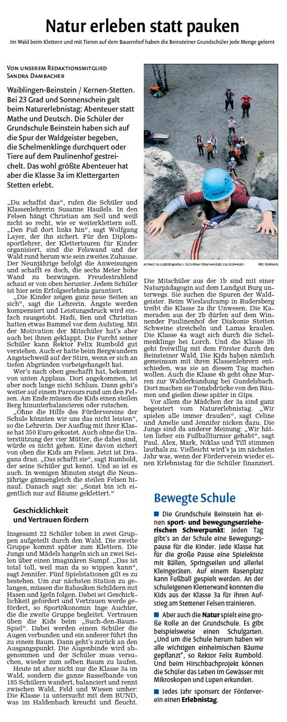 Projekttage 2011 - WKZ vom 8. Juni 2011